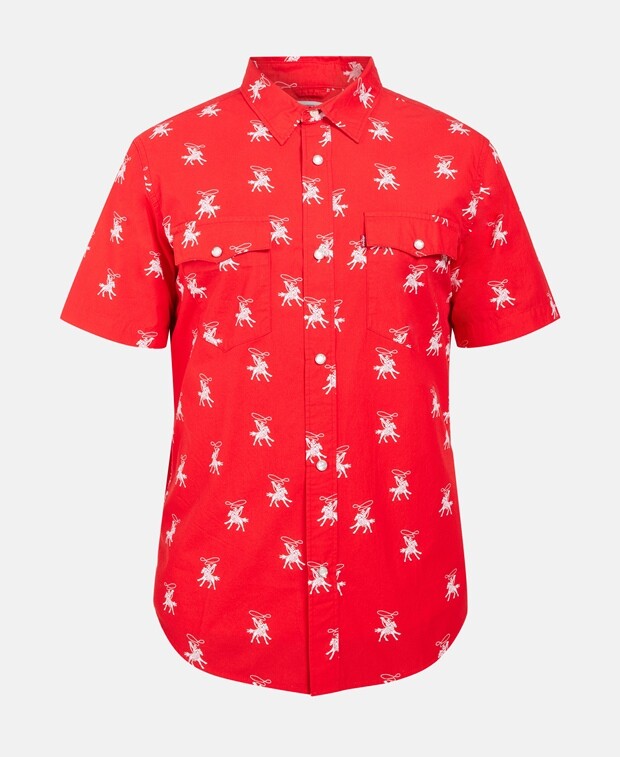 

Рубашка с короткими рукавами – свободный крой. Levi's, светло-синий