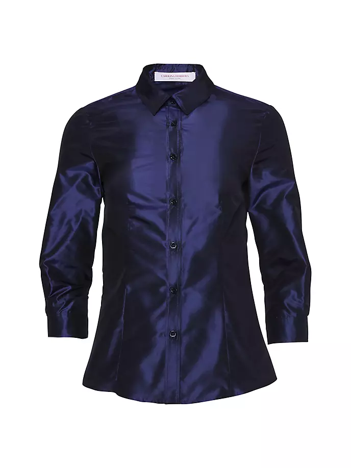 

Фирменная блузка из тафты Carolina Herrera, цвет midnight