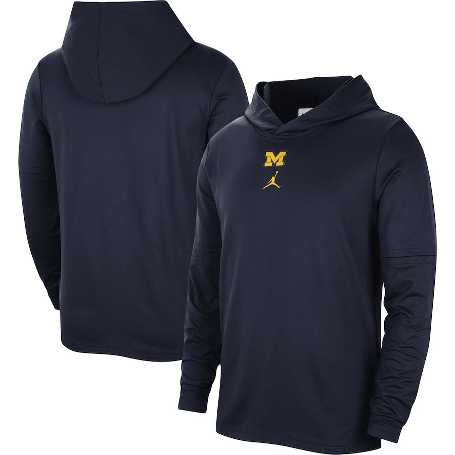 

Футболка с длинным рукавом Jordan Brand Michigan Wolverines, нави