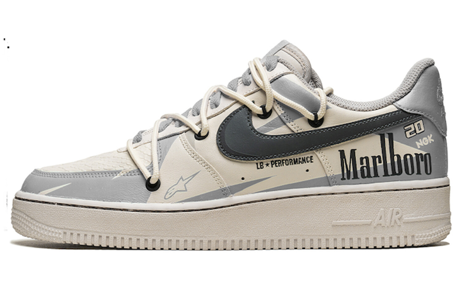 

Кроссовки Nike Air Force 1 Skateboarding Shoes Unisex Low-top Gray/Beige, серый