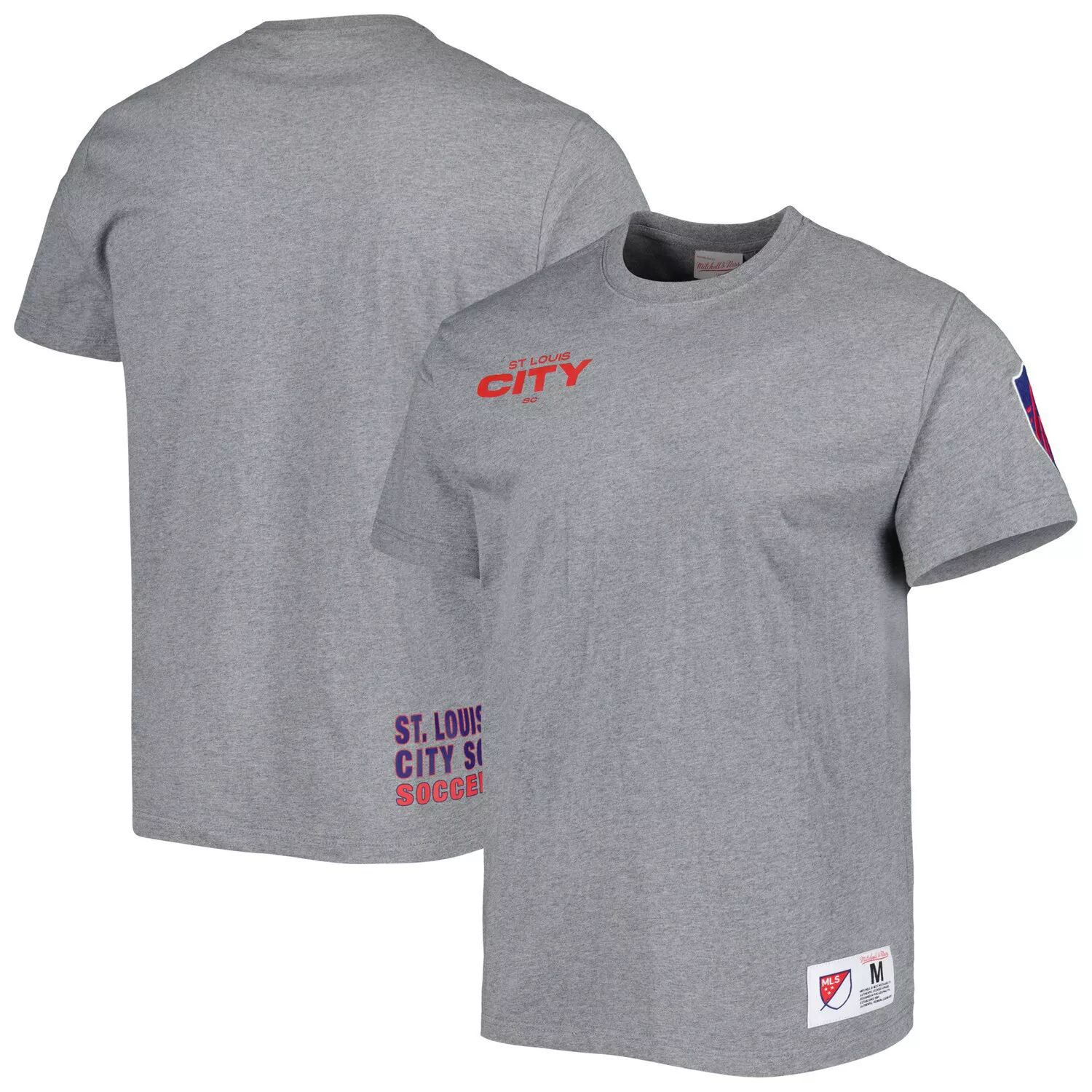 цена Мужская футболка Mitchell & Ness Grey St. Louis City SC City