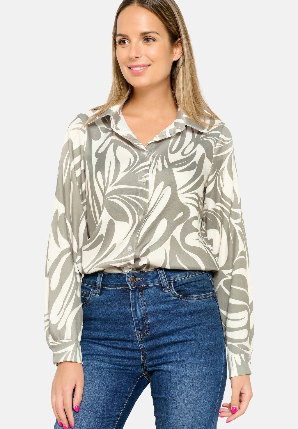 Рубашка With Abstract Print LolaLiza, цвет khaki faded