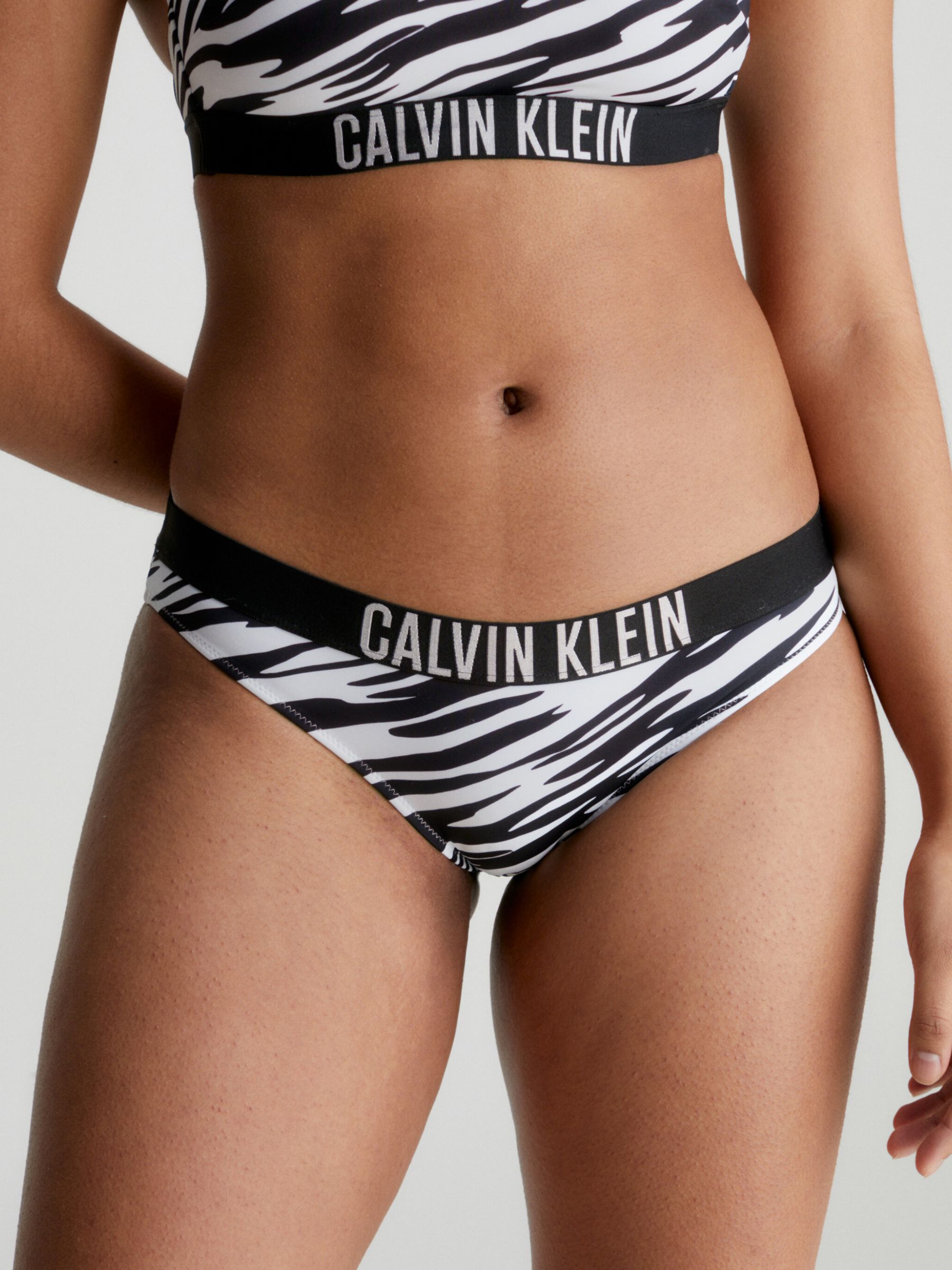 Плавки бикини Calvin Klein Intense Power Zebra, черный/белый