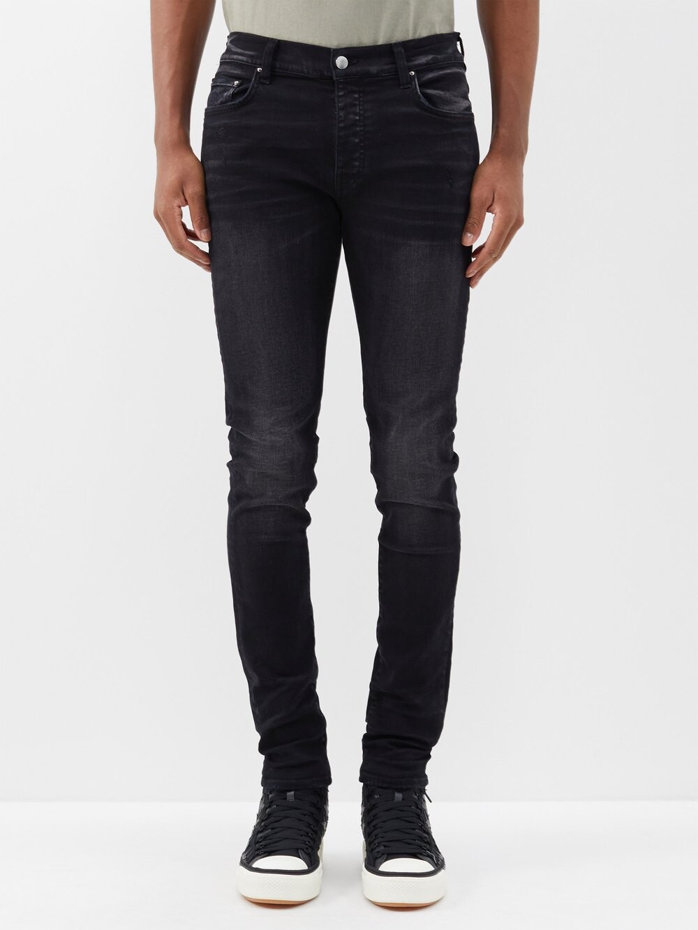 

Джинсы скинни stack Amiri, черный