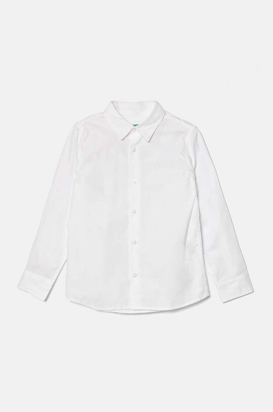 

Детская хлопковая рубашка United Colors of Benetton, белый