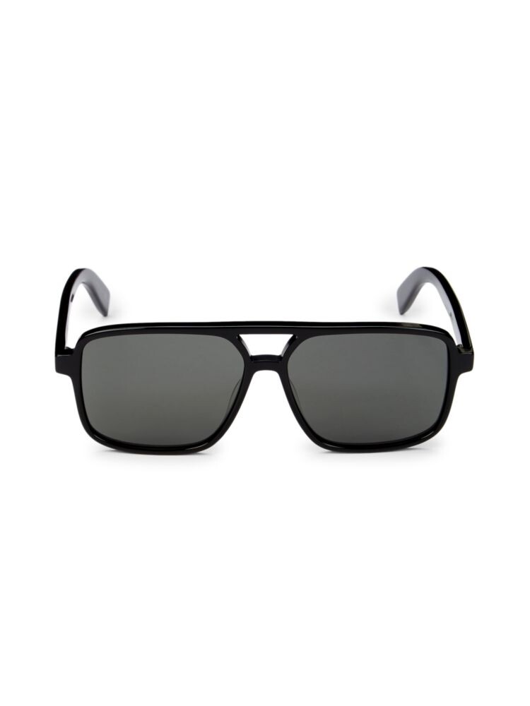 

Квадратные солнцезащитные очки 58MM Saint Laurent, цвет Black Grey