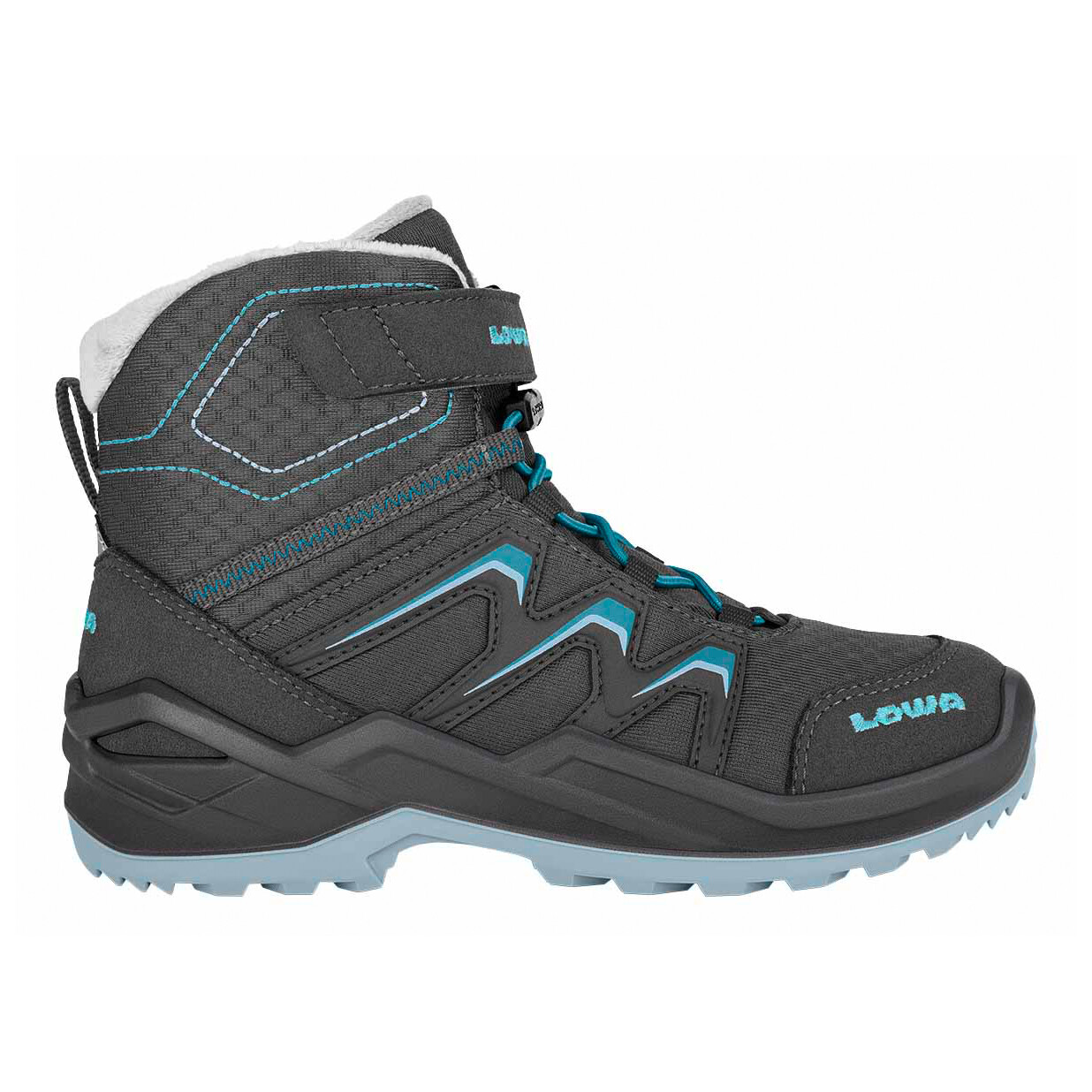 цена Зимние ботинки Lowa Kid's Maddox Warm GTX, цвет Graphit/Aquamarin