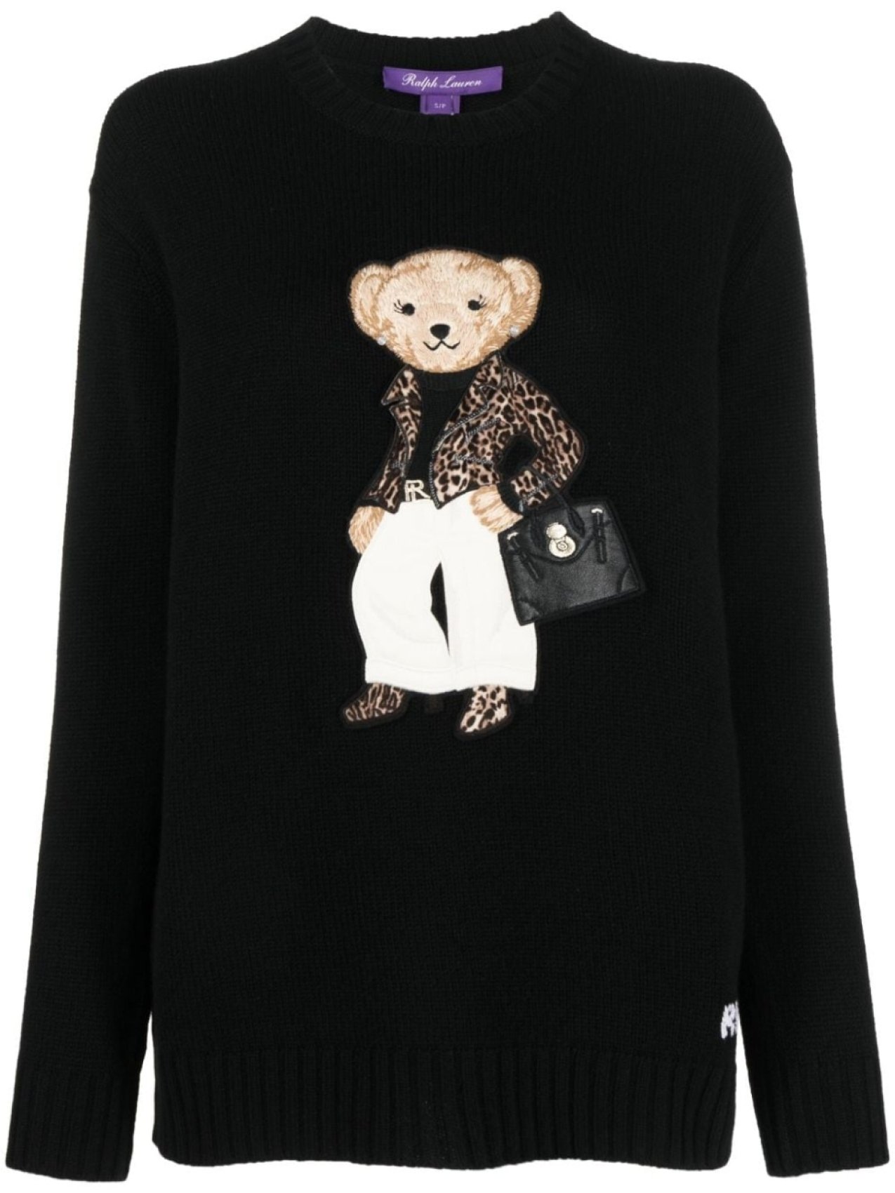 

Ralph Lauren Collection кашемировый джемпер Moto Polo Bear, черный