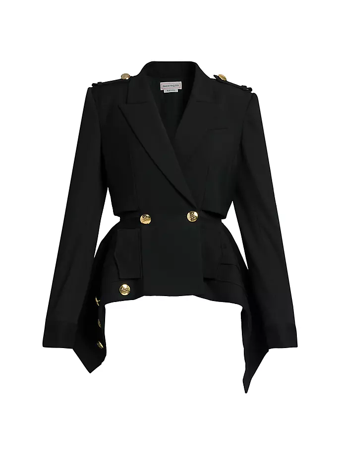 

Шерстяная куртка Sartorial Alexander Mcqueen, черный