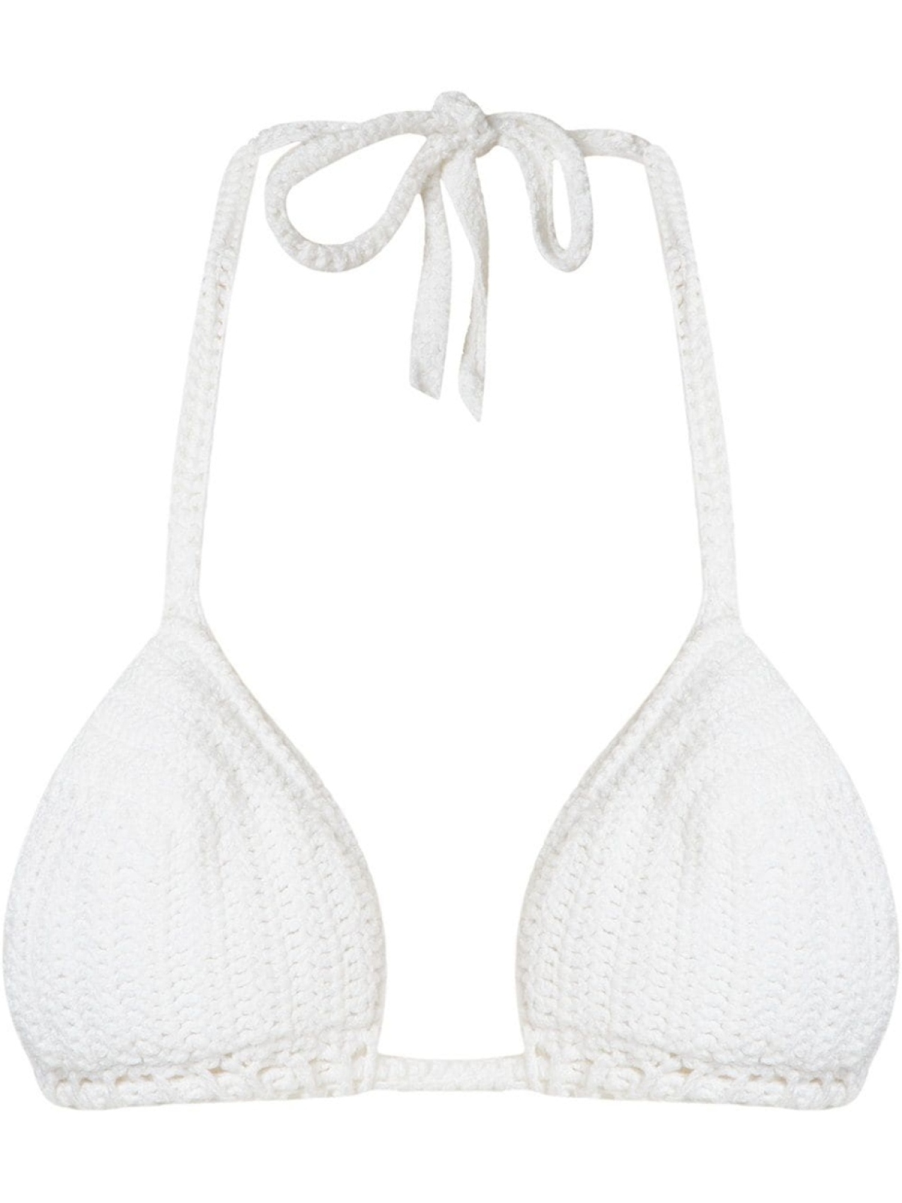 

Amir Slama knit triangle bikini top, белый