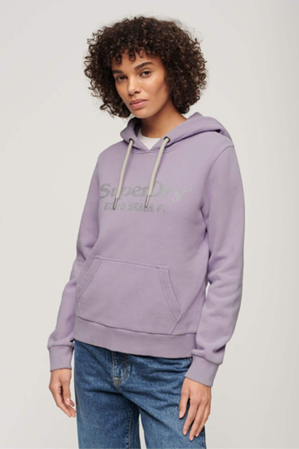 

Худи с металлизированным логотипом Superdry, фиолетовый