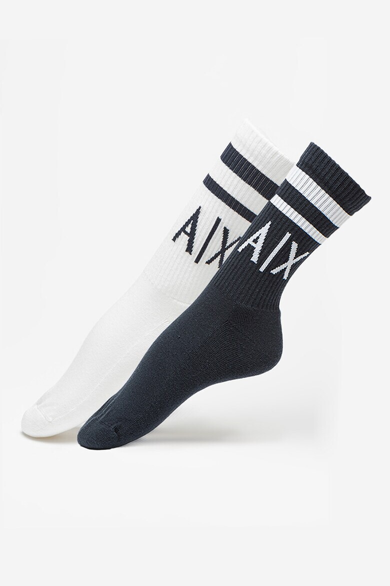 

Носки длинные с логотипом - 2 пары Armani Exchange, белый