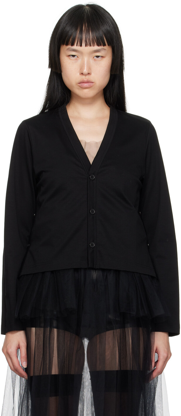 

Noir Kei Ninomiya Black Layered Cardigan