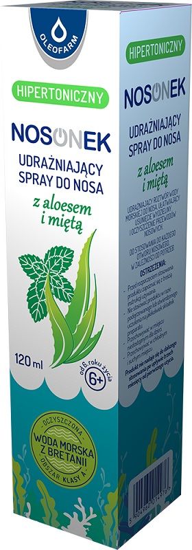Nosonek Hipertoniczny Spray Do Nosa z Aloesem i Miętą назальный спрей, 120 ml