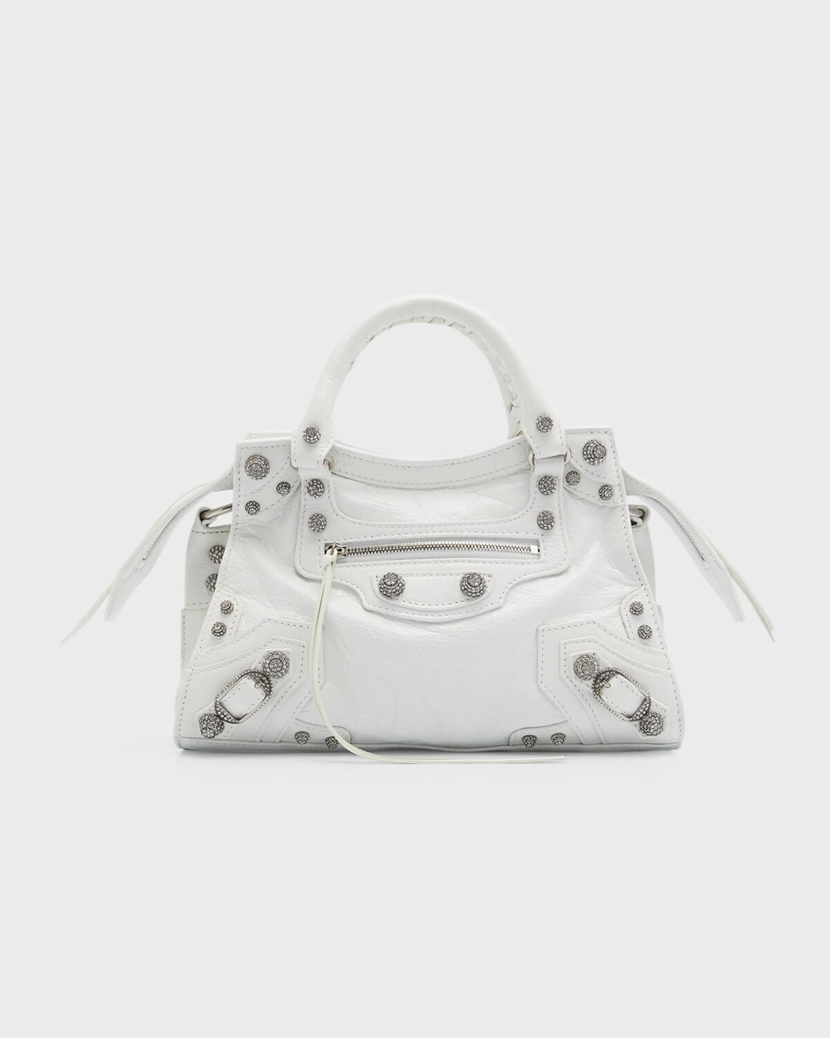 

Сумка Neo Cagole XS со стразами Balenciaga, цвет 9104 Optic White