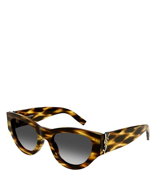 

Солнцезащитные очки «кошачий глаз» с монограммой, 53 мм Saint Laurent, цвет Brown
