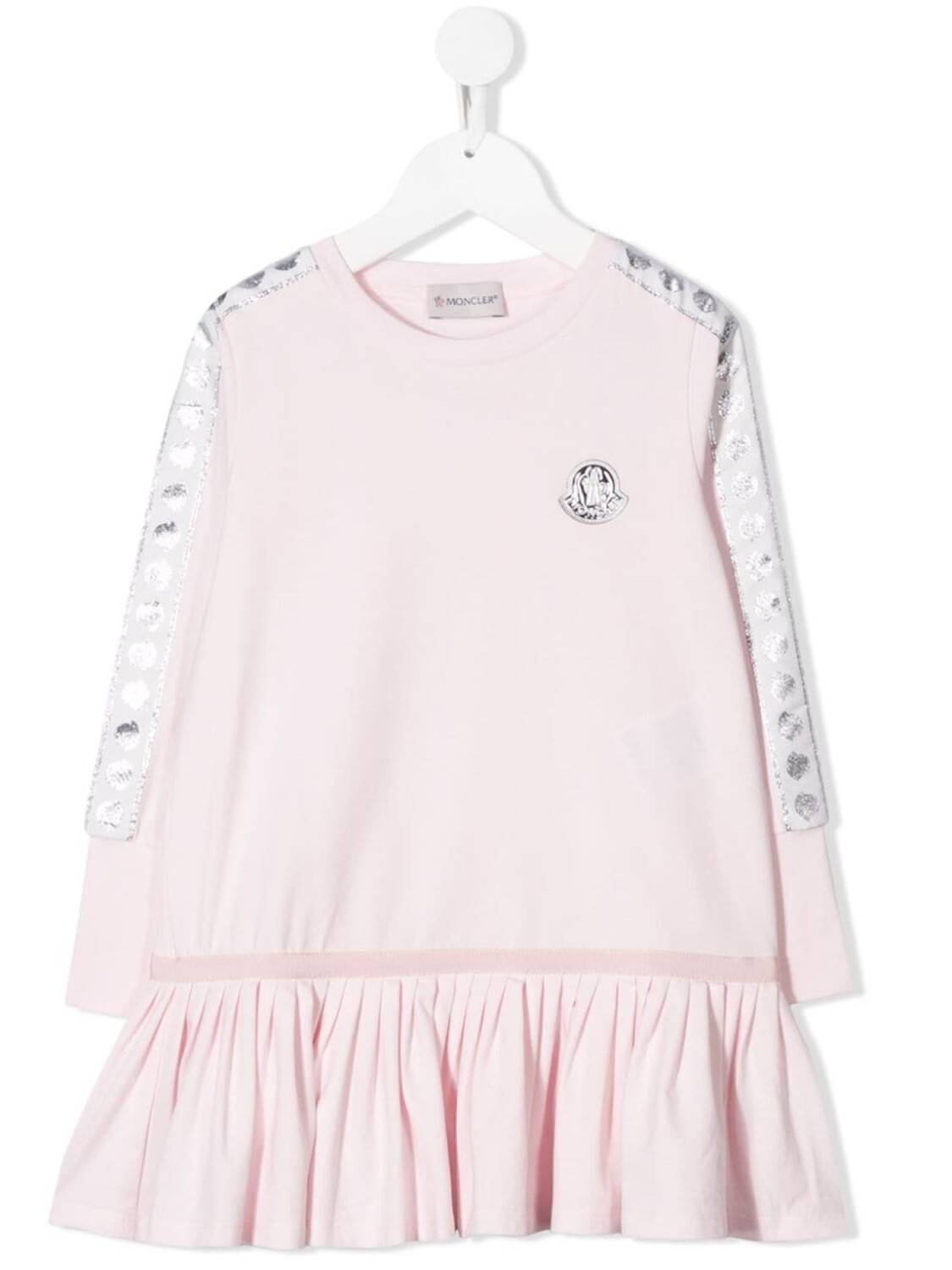 

Moncler Enfant платье с нашивкой-логотипом, розовый
