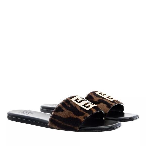 

Туфли 4g flat mule leopard print haircalf black Givenchy, черный