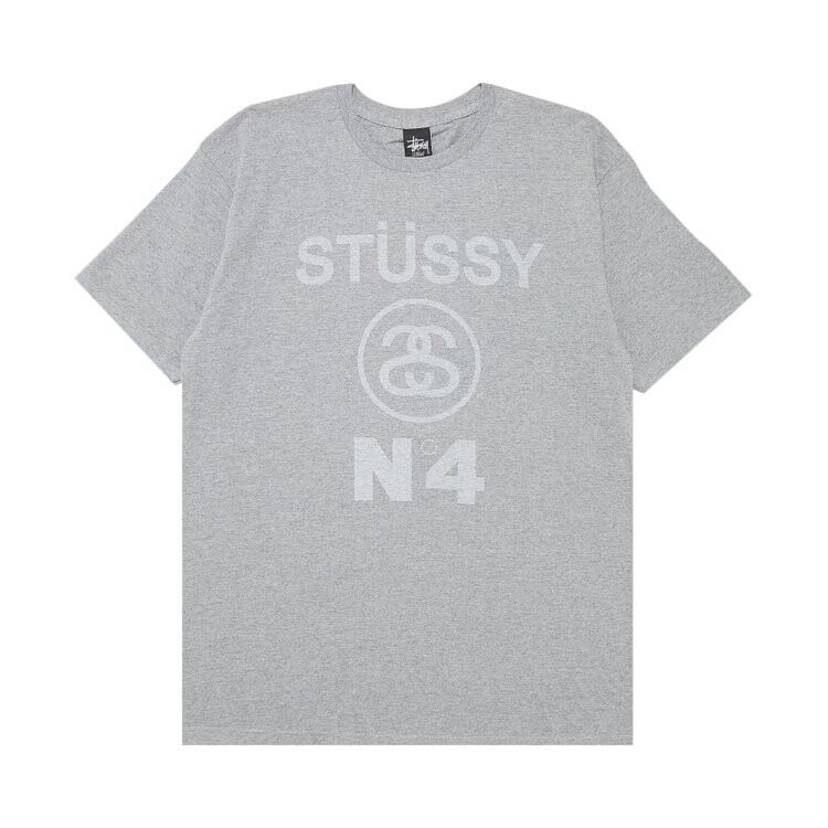 

Футболка Stussy N°4 'Grey Heather', серый