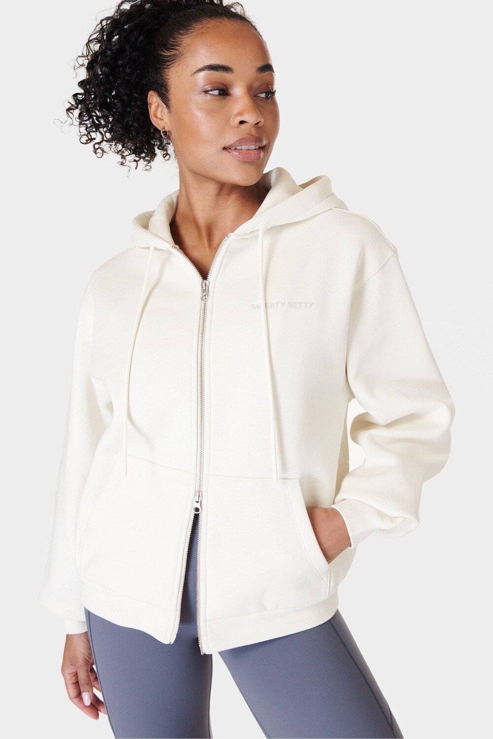 

Худи Powerhouse на молнии Sweaty Betty, белый