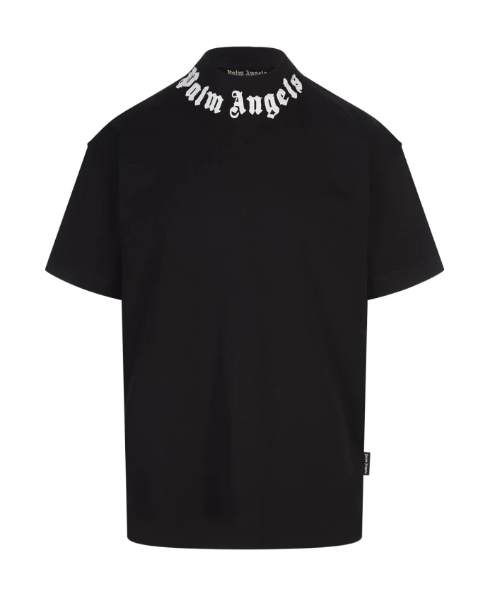 

Хлопковая футболка с логотипом Palm Angels, черный