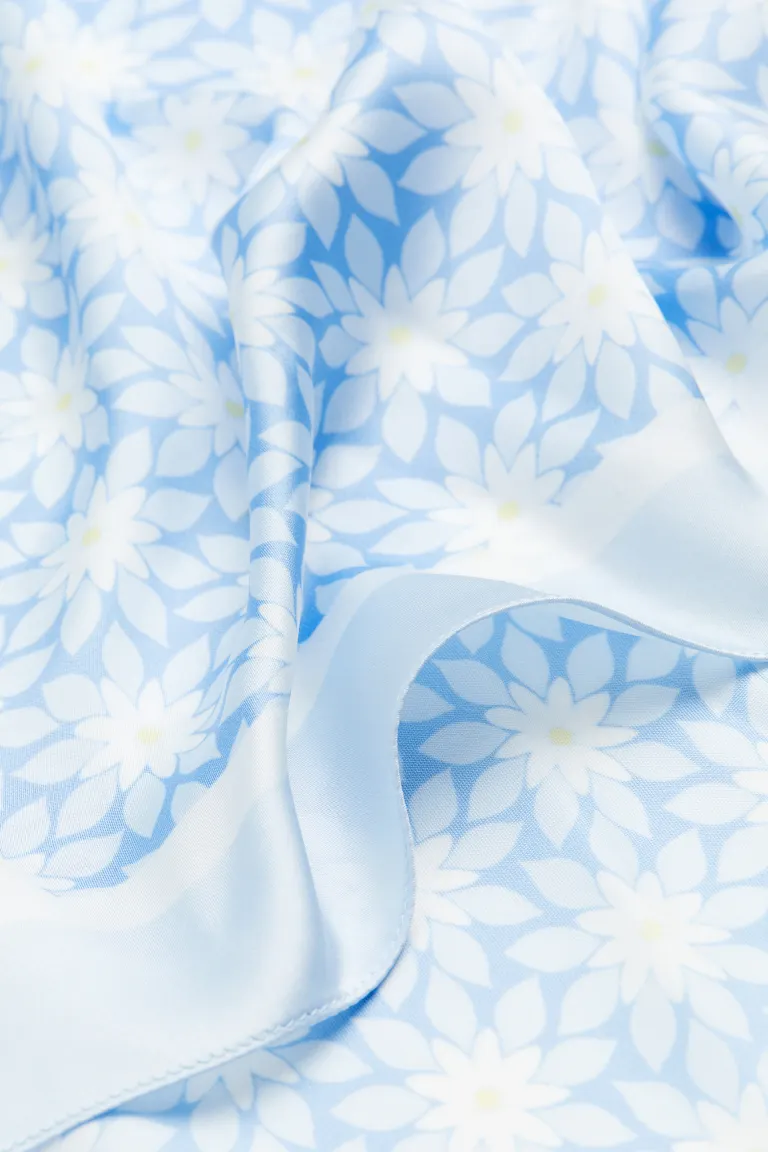 Атласный шарф H&M, синий шарф сб германии атласный