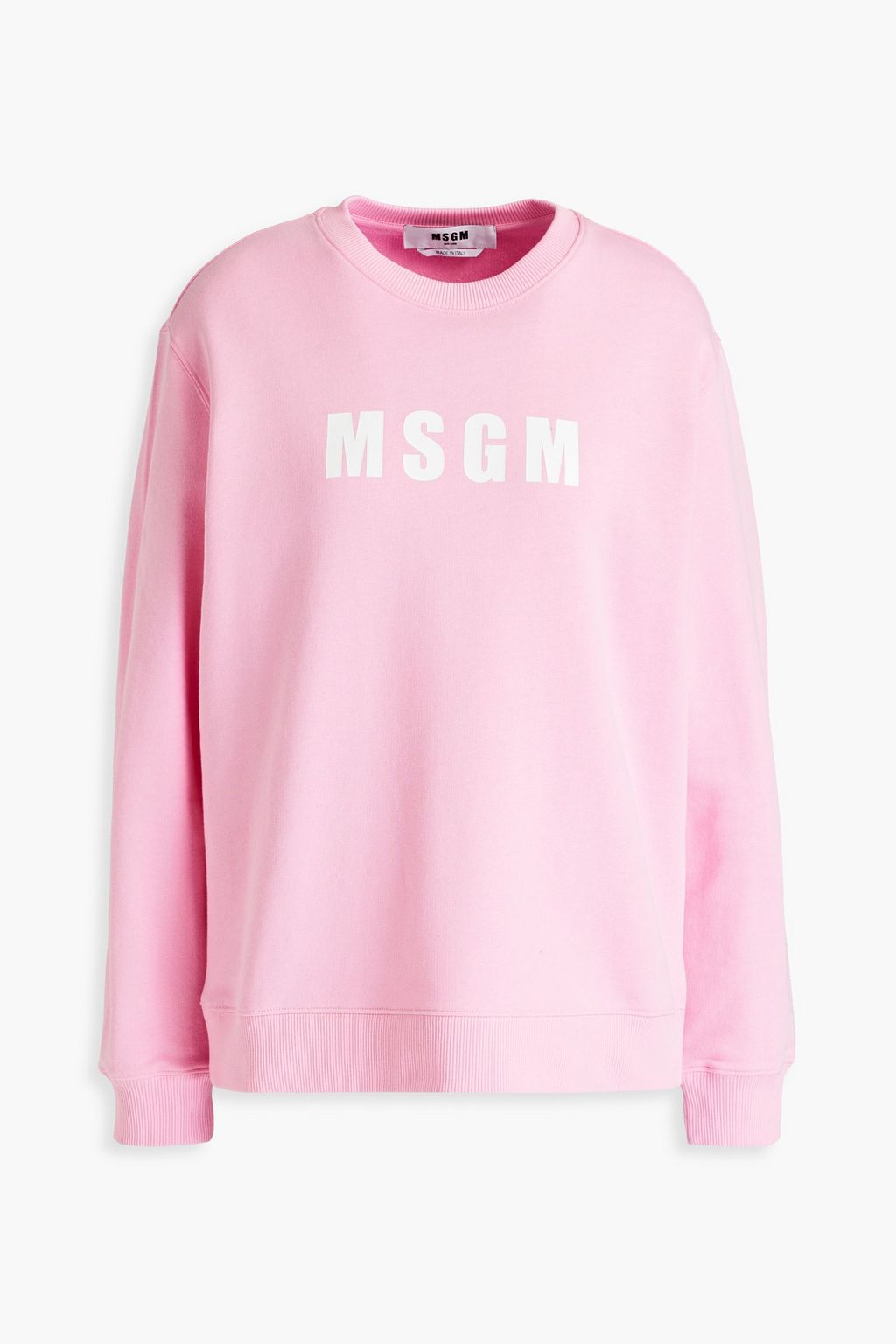 

Толстовка из французской хлопковой махры с логотипом MSGM, розовый