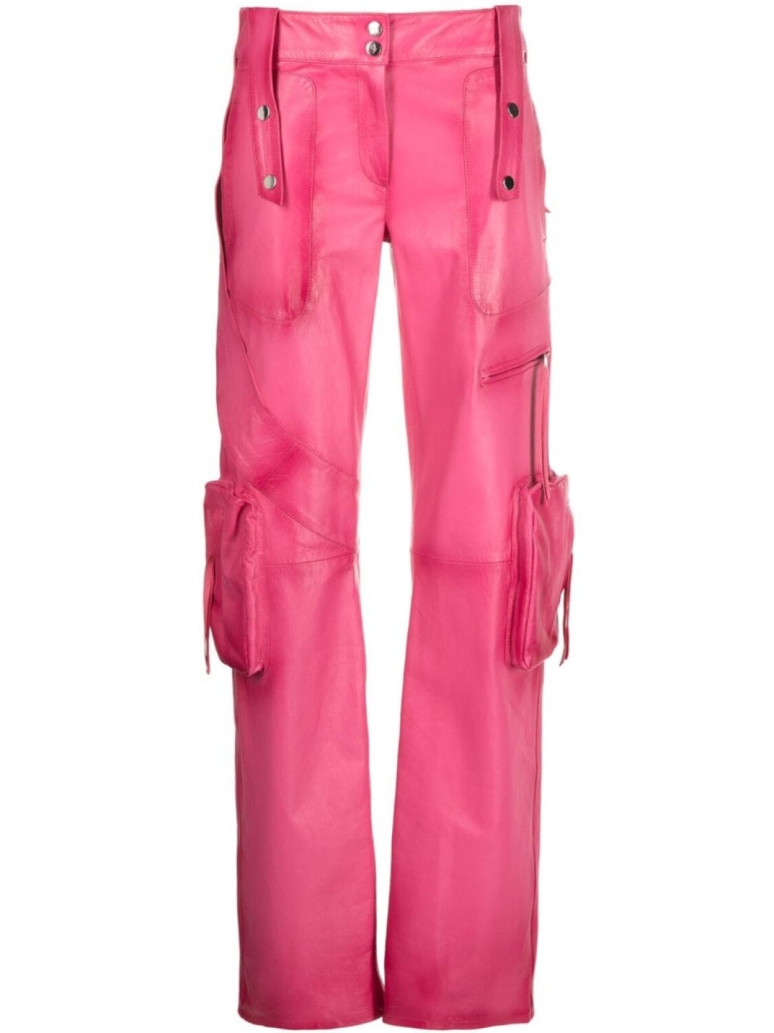 

Blumarine кожаные брюки карго, розовый