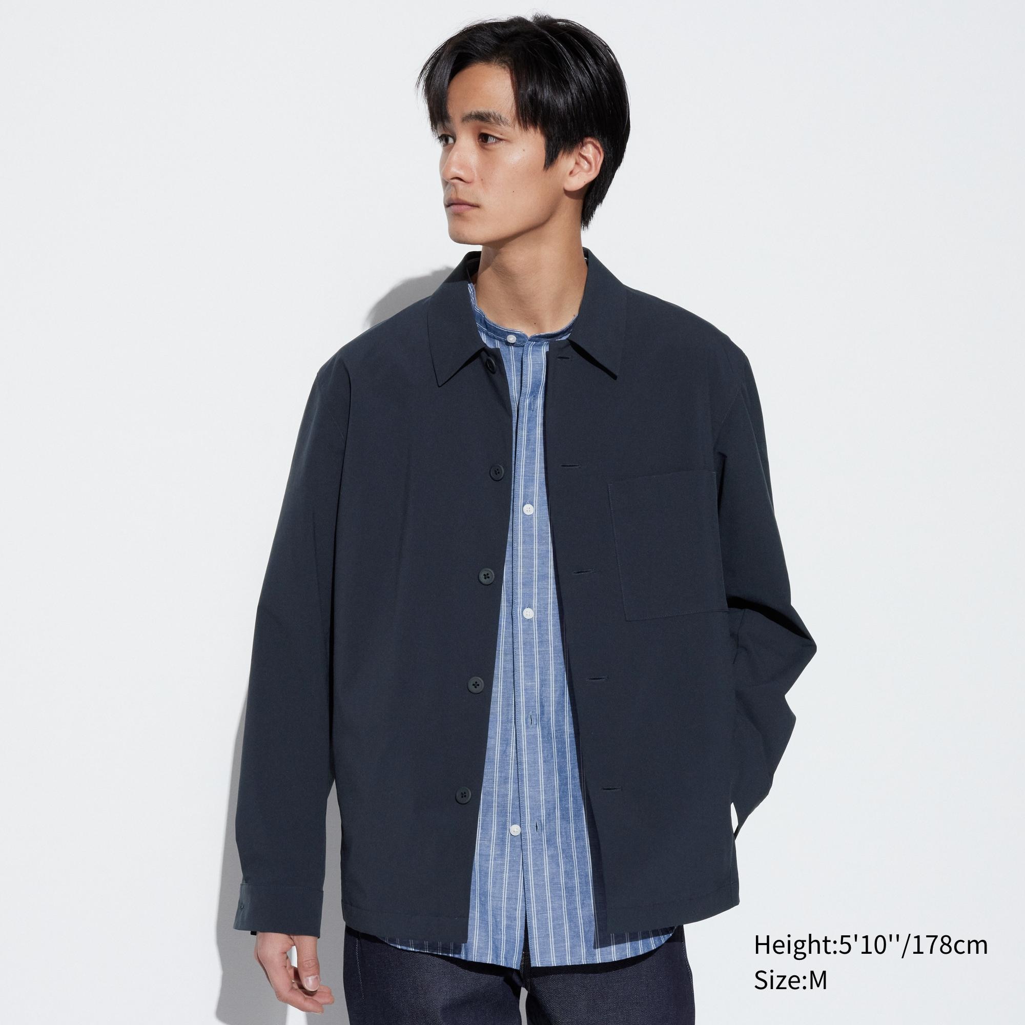 Куртка-рубашка airsense UNIQLO, темно-синий цена и фото