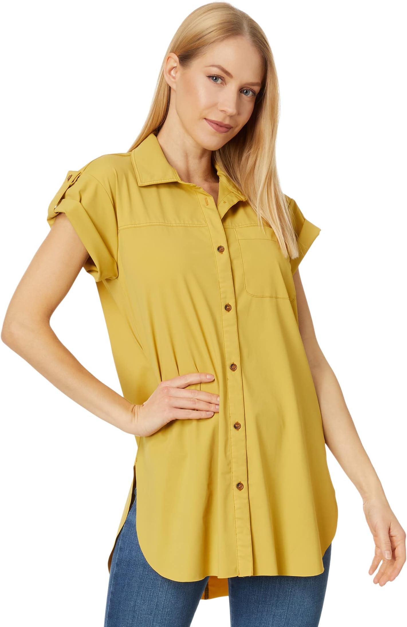 Рубашка с коротким рукавом Meadow Lysse, цвет Golden Ray футболка с коротким рукавом madewell цвет golden app