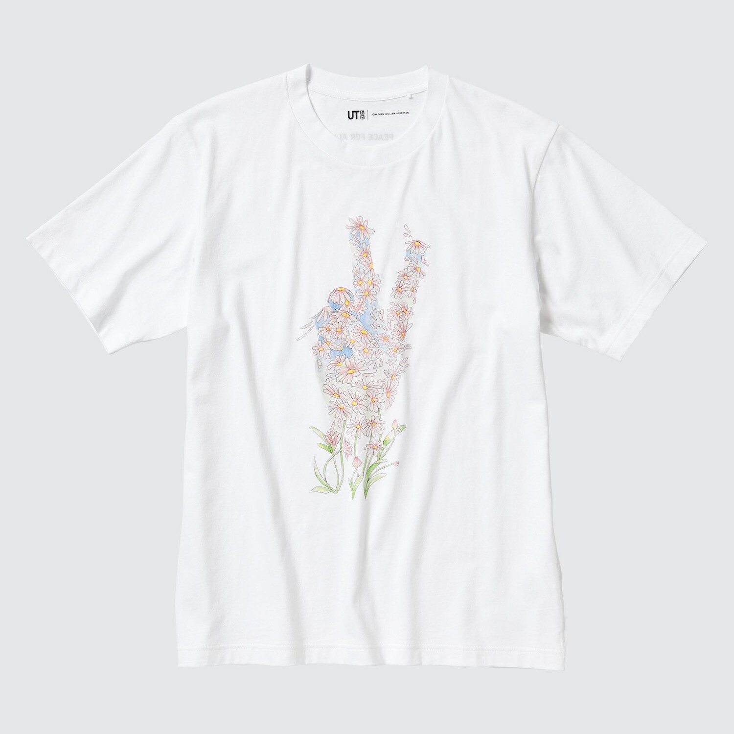 

Футболка Uniqlo Peace For All JW Anderson с графическим принтом, белый