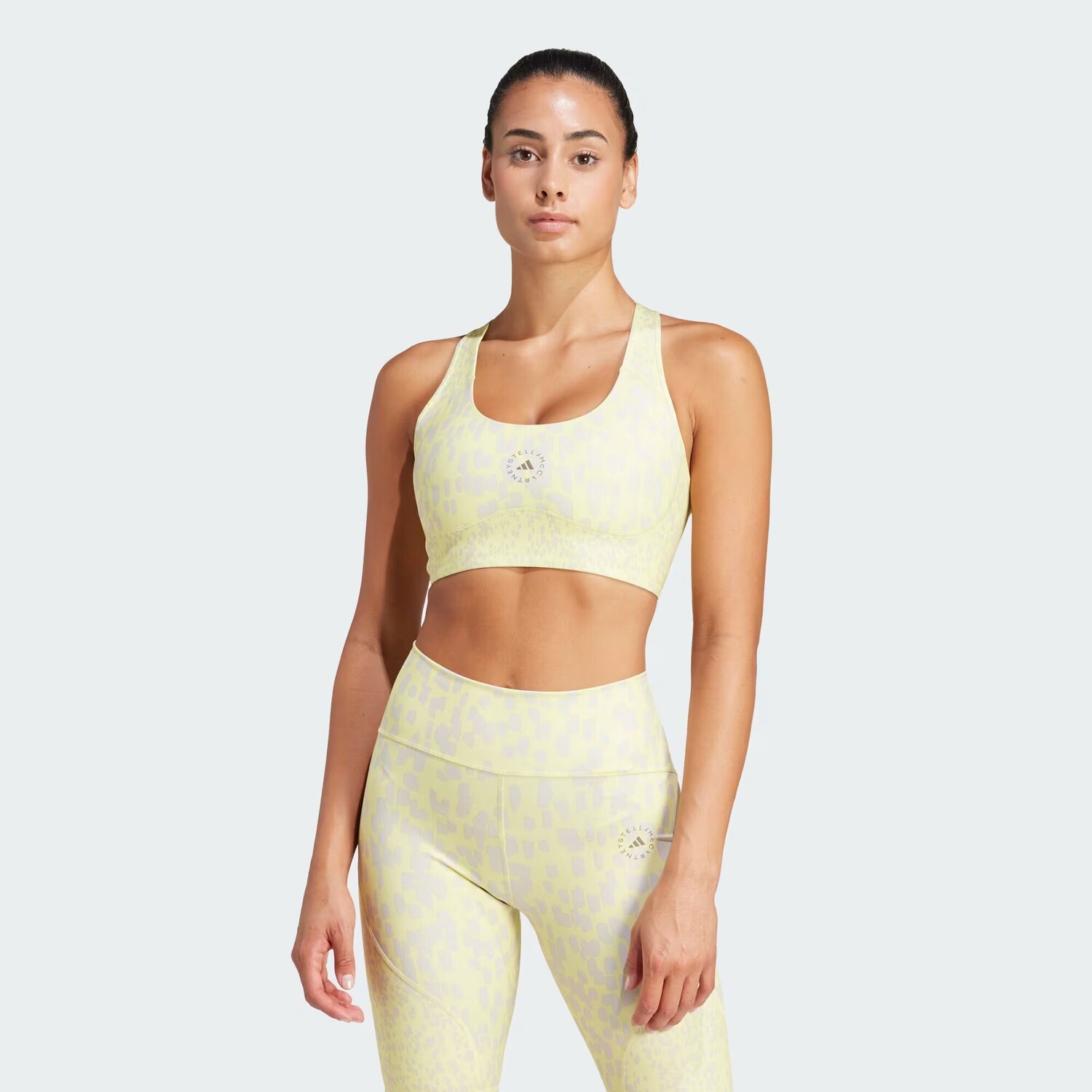 

Бюстгальтер средней поддержки TruePurpose Power Impact Training by Stella McCartney Adidas, цвет Blush Yellow/Chalk Pearl