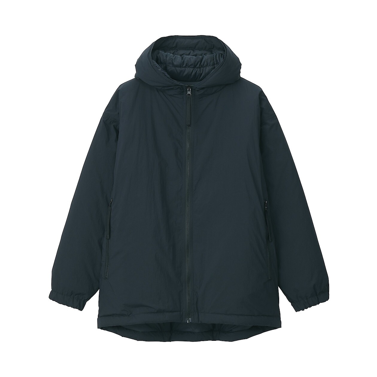 

Водоотталкивающий пуховик с капюшоном MUJI, черный