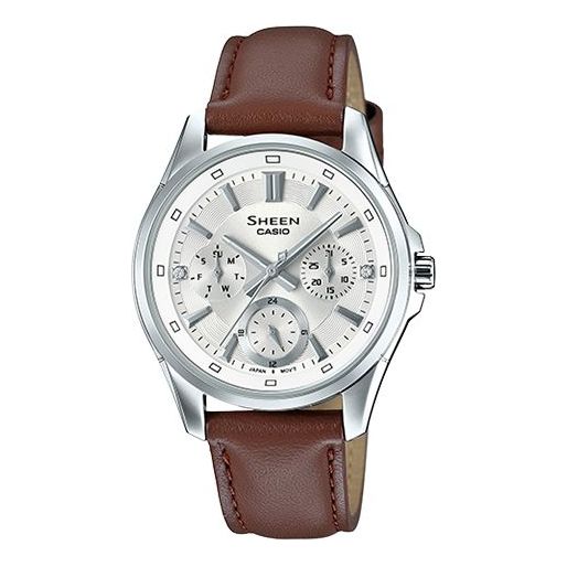 Часы CASIO SHEEN Series quartz Business Watch Brown Analog, коричневый 