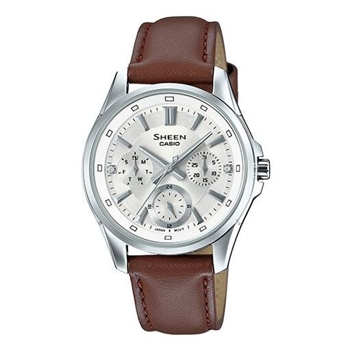 Часы CASIO SHEEN Series quartz Business Watch Brown Analog, коричневый