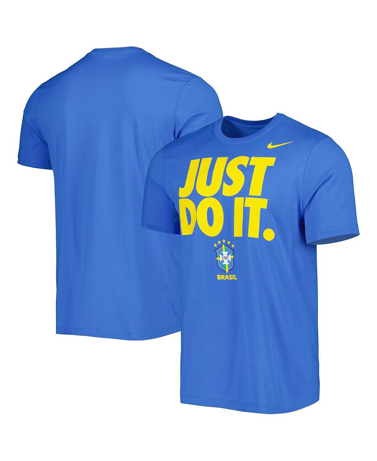 

Мужская синяя футболка сборной Бразилии Just Do It Nike, Синий