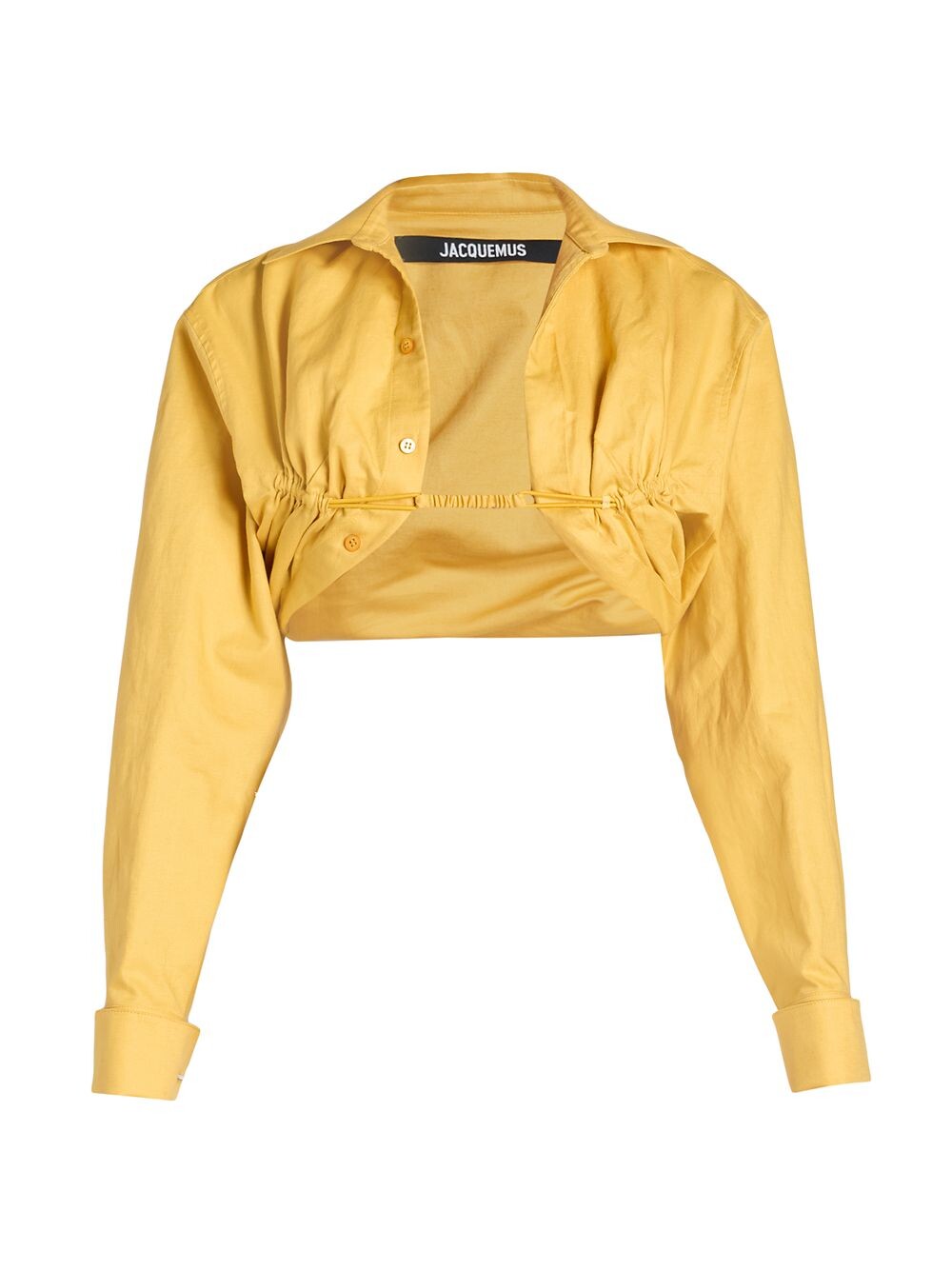 

Укороченный эластичный топ Plidao Jacquemus, желтый