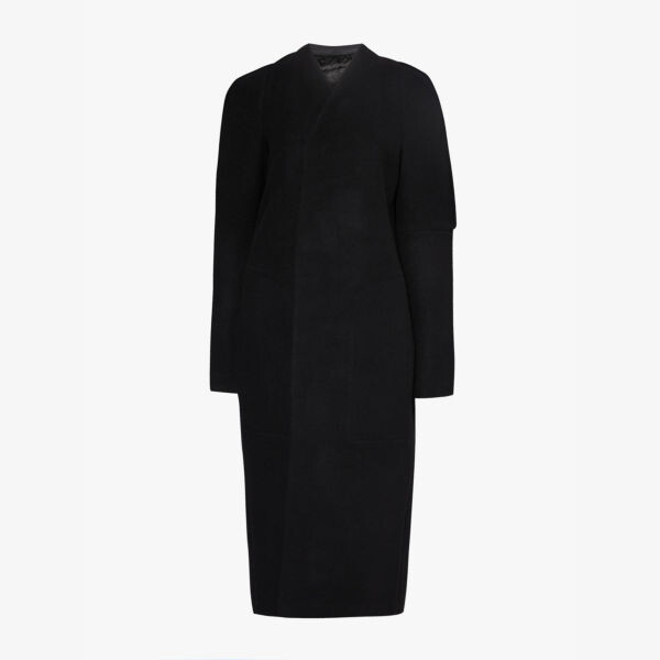 

Шерстяное пальто Metro с воротником-шалью и закругленными плечами Rick Owens, черный