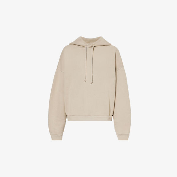 

Толстовка оверсайз из хлопкового джерси с фирменной аппликацией Fester Acne Studios, серый