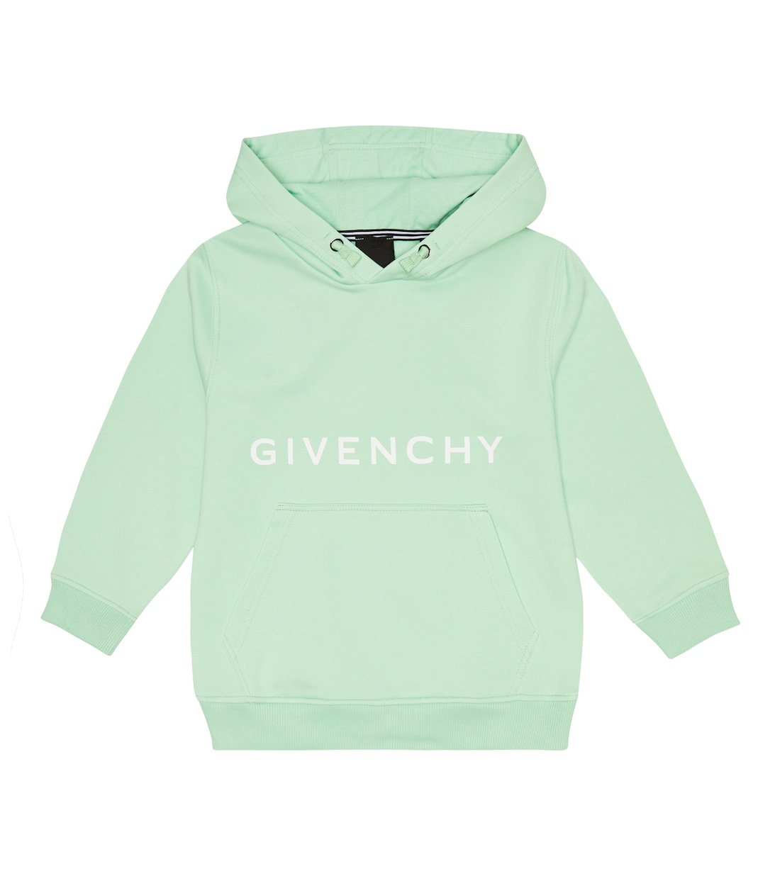 

Худи из смесового хлопкового джерси с логотипом Givenchy Kids, зеленый