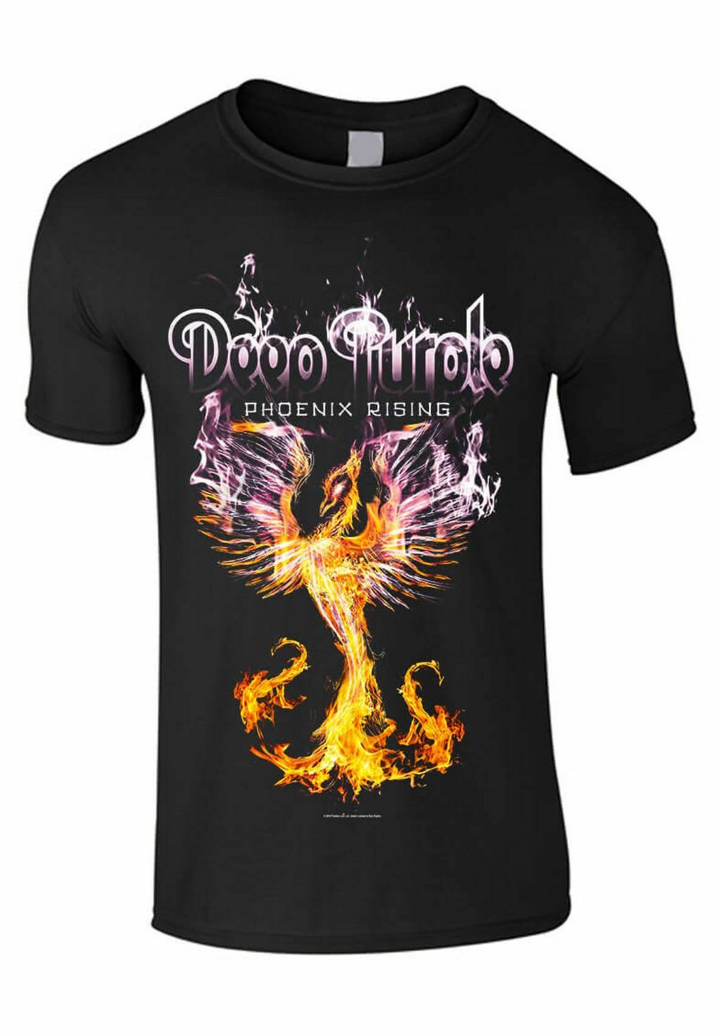 deep purple phoenix rising cd dvd Футболка с принтом DEEP PURPLE-PHOENIX RISING TIL BØRN rockshirts, цвет black