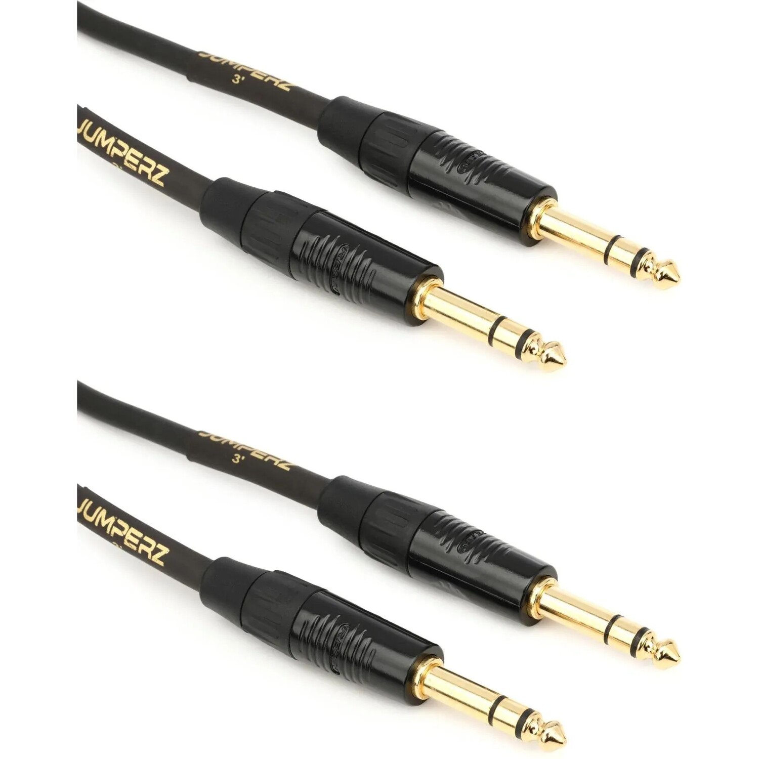 

Кабель JUMPERZ JG2TRS-3 Gold TRS — 3 фута (2 шт.)