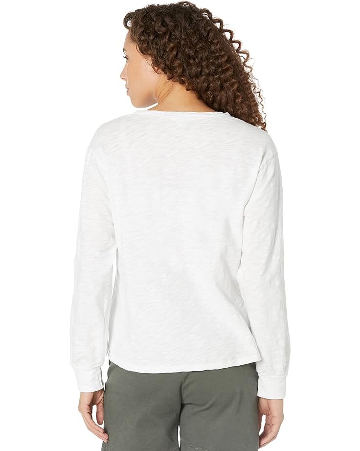 

Футболка Dylan by True Grit Soft Slub Cotton Ellie Puff Sleeve Popover Tee, белый