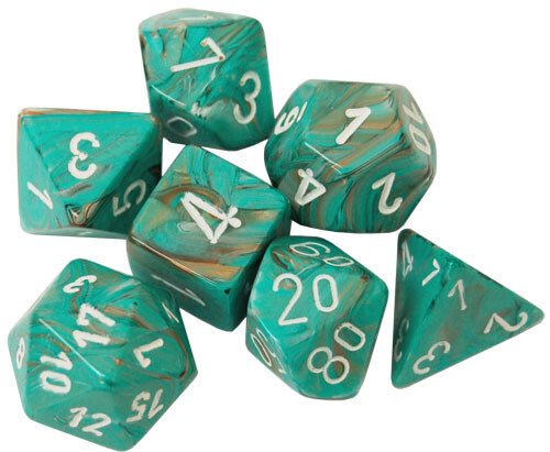 

Аксессуары Chessex Chessex Dice Set: Marble Oxi-Copper/White (7)