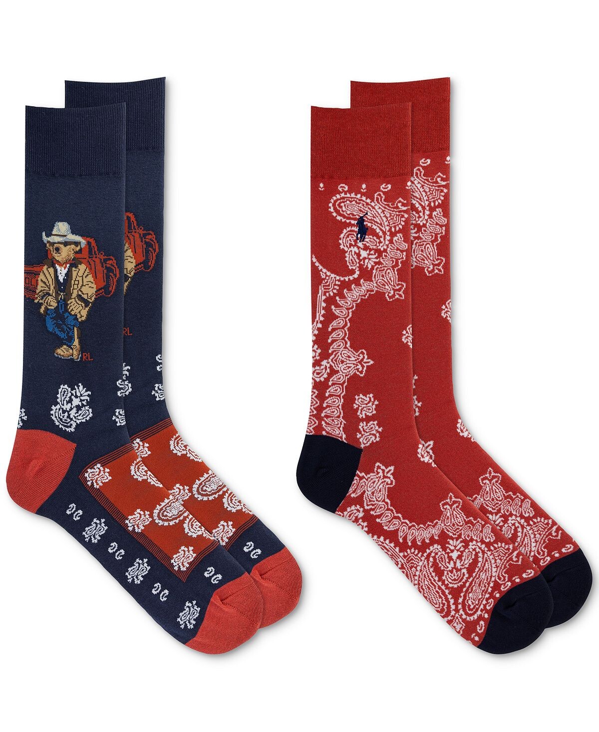 

Мужские свободные носки Cowboy Bear, 2 пары Polo Ralph Lauren