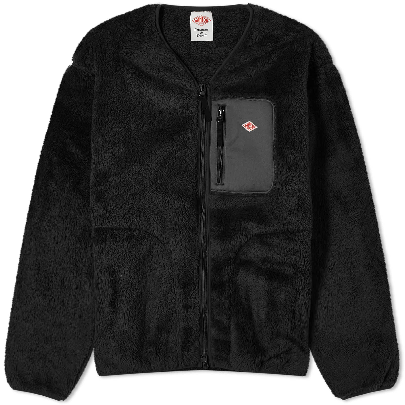 цена Куртка Danton High Pile Fleece V Neck, черный
