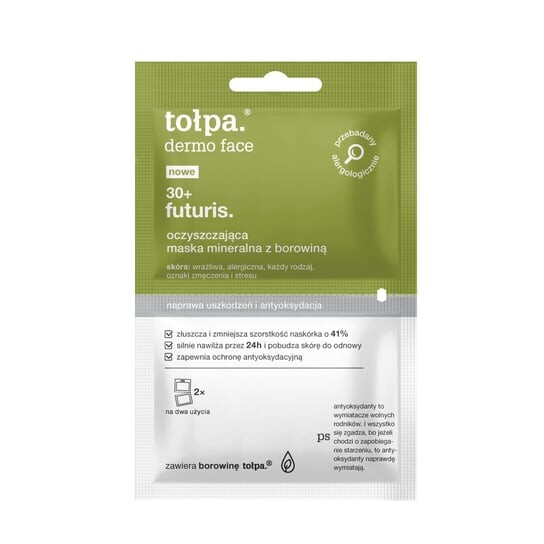 

Отшелушивающая минеральная маска с торфом, 2x6 мл Tołpa, dermo face futuris