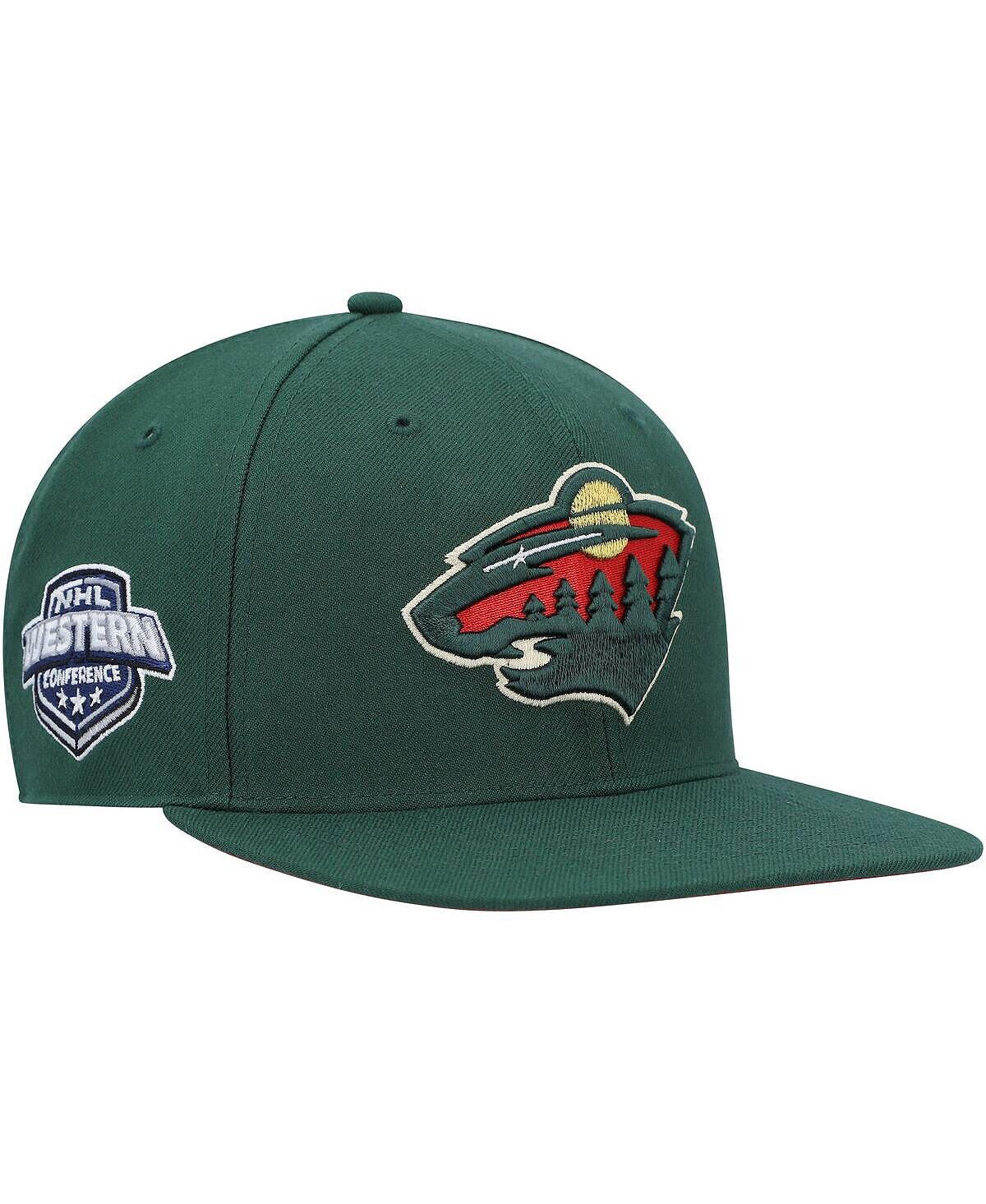 

Мужская зеленая кепка Minnesota Wild Sure Shot Captain Snapback '47 Brand
