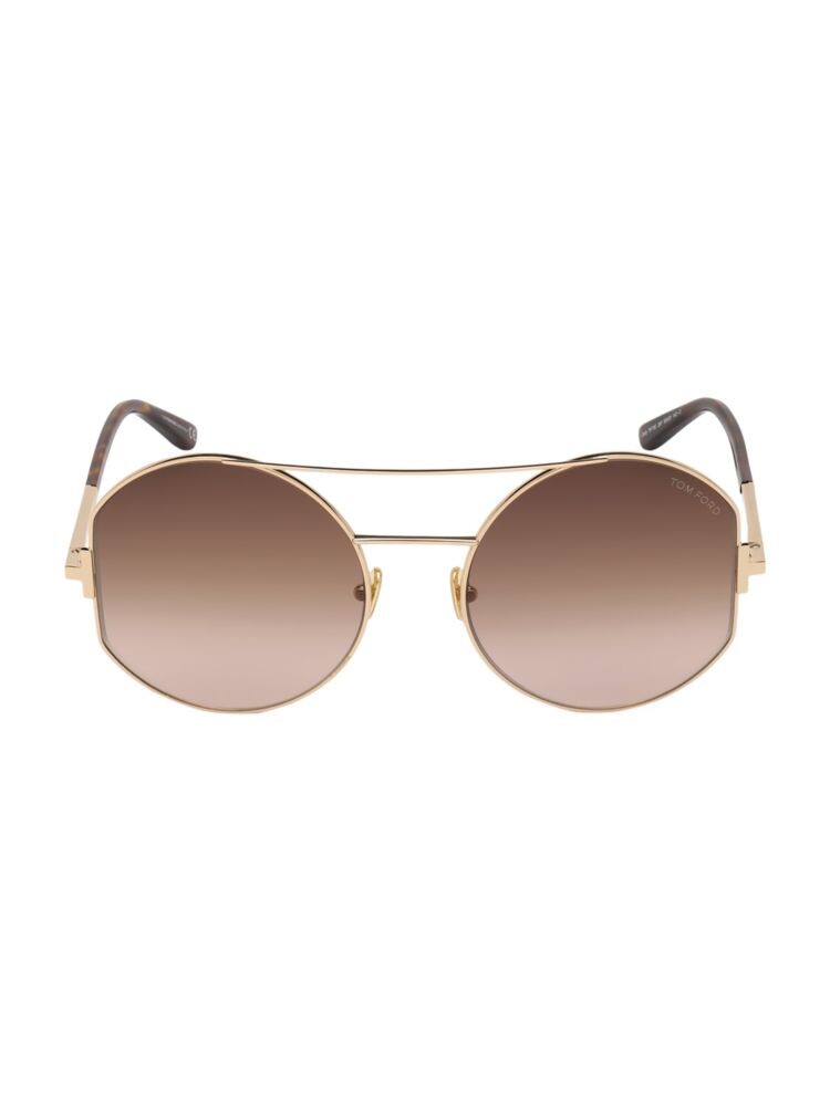 

Солнцезащитные очки-авиаторы Dolly 60MM Tom Ford, цвет Gold Brown