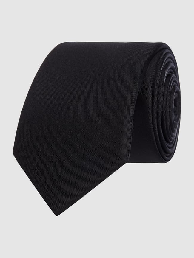 Галстук из чистого шелка (6 см) Monti, черный